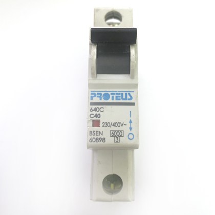 Proteus Geyer 640C C40 40A 40 Amp MCB Circuit Breaker Type C